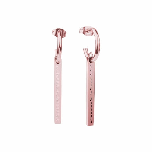 Inspirational Dangle Bar Earrings By Pink Box