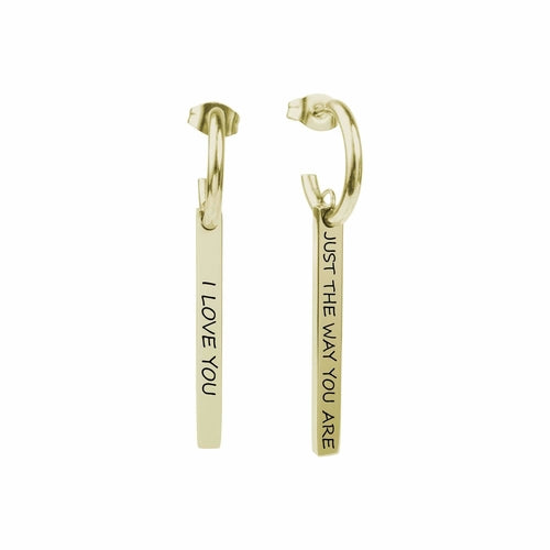 Inspirational Dangle Bar Earrings By Pink Box