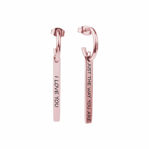 Inspirational Dangle Bar Earrings By Pink Box