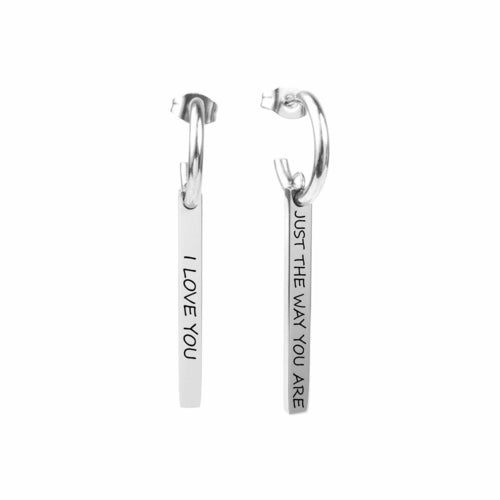 Inspirational Dangle Bar Earrings By Pink Box