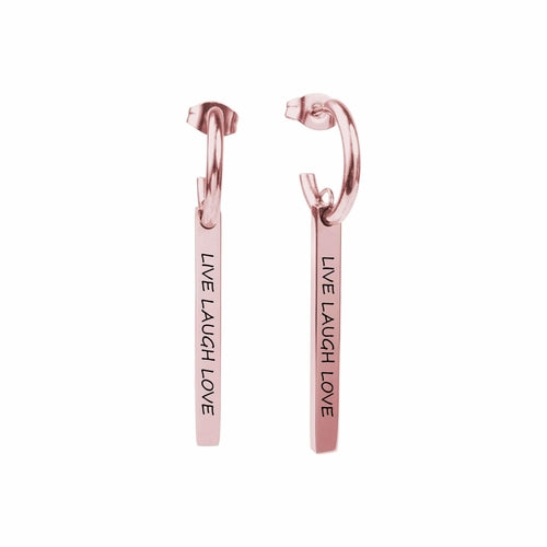 Inspirational Dangle Bar Earrings By Pink Box