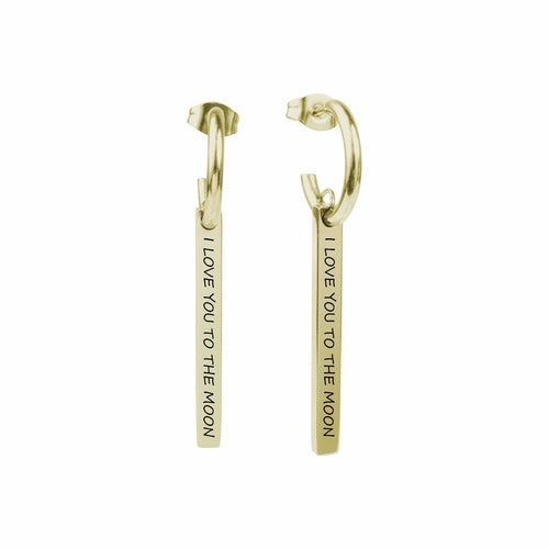 Inspirational Dangle Bar Earrings By Pink Box