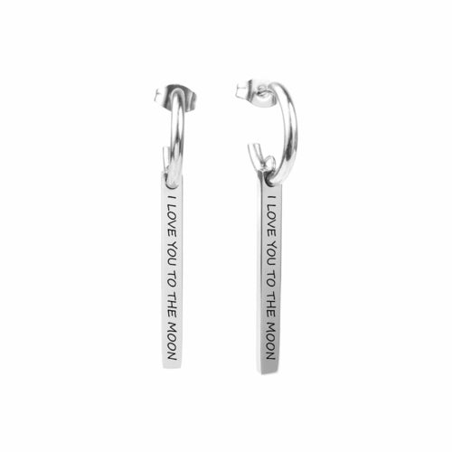 Inspirational Dangle Bar Earrings By Pink Box