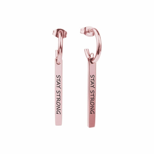 Inspirational Dangle Bar Earrings By Pink Box