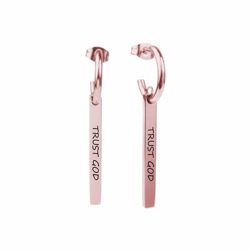 Inspirational Dangle Bar Earrings By Pink Box