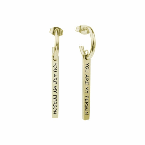 Inspirational Dangle Bar Earrings By Pink Box