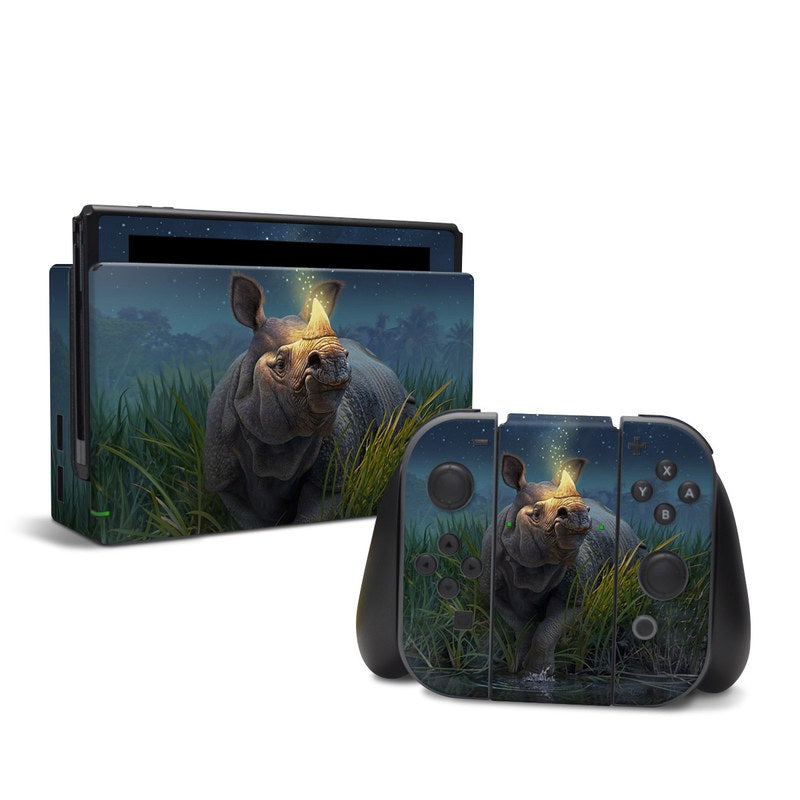 DecalGirl NSW-RHINOUNI Nintendo Switch Skin - Rhinoceros Unicornis | Rose Chloe