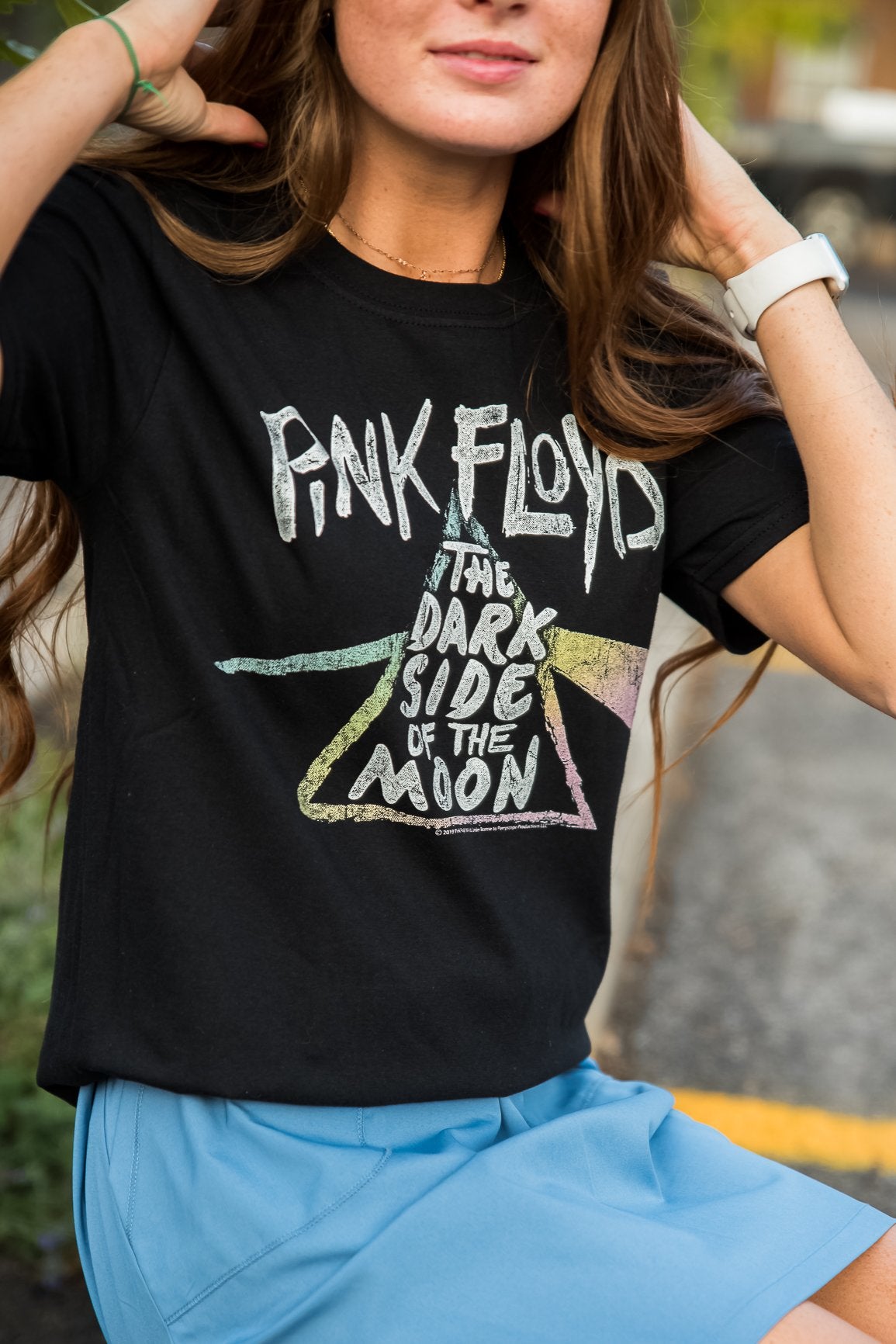 Pink Floyd Dark Side of the Moon Graphic Tee in Black