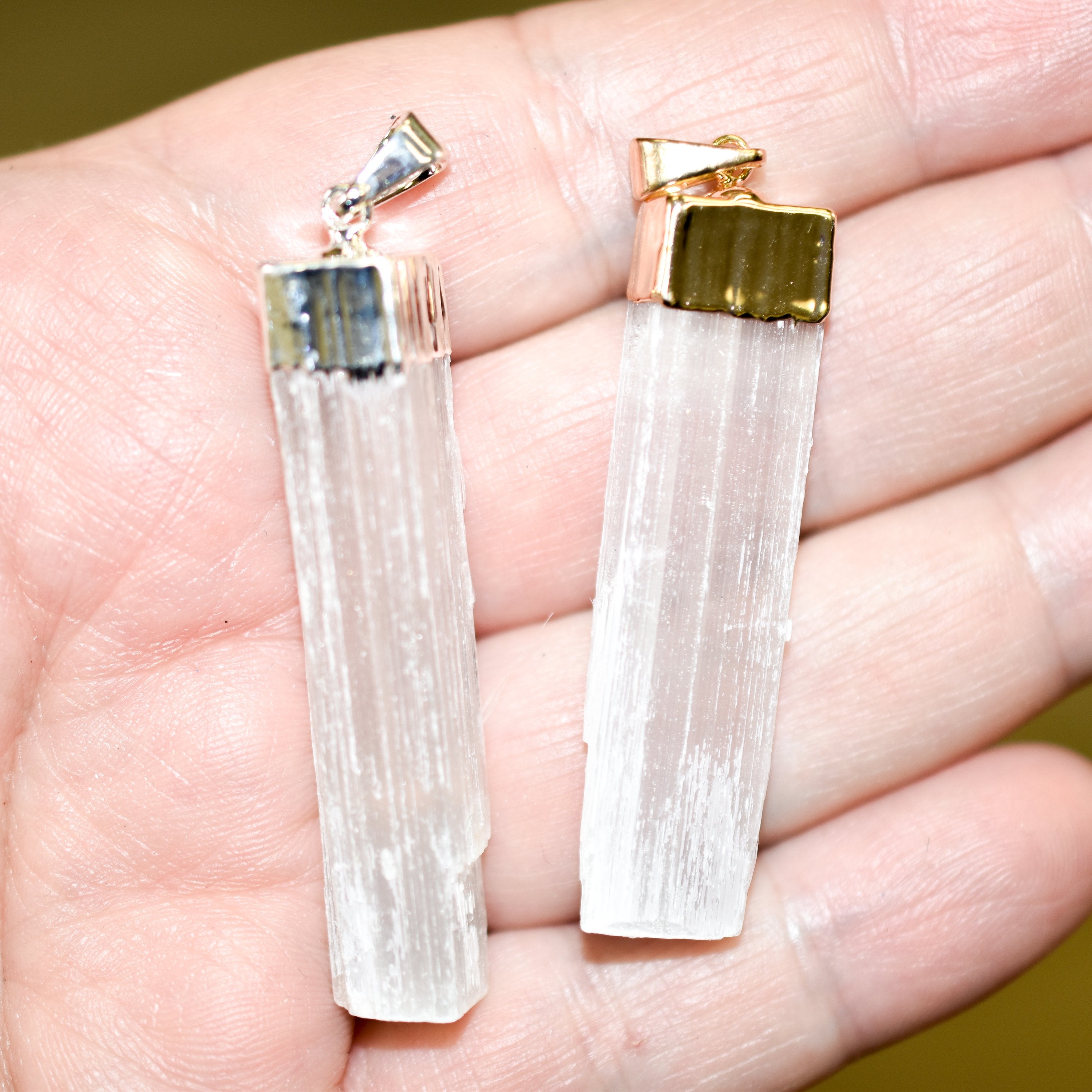 Selenite Pendants