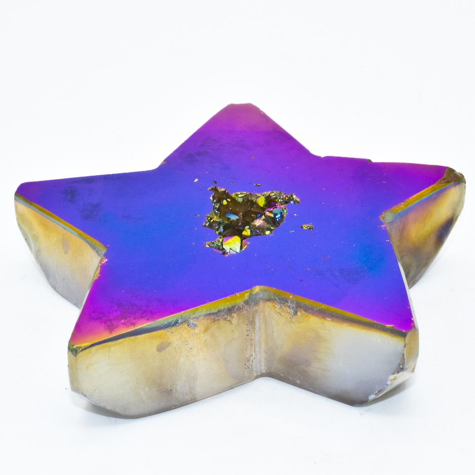 Rainbow Agate Druzy Starfish