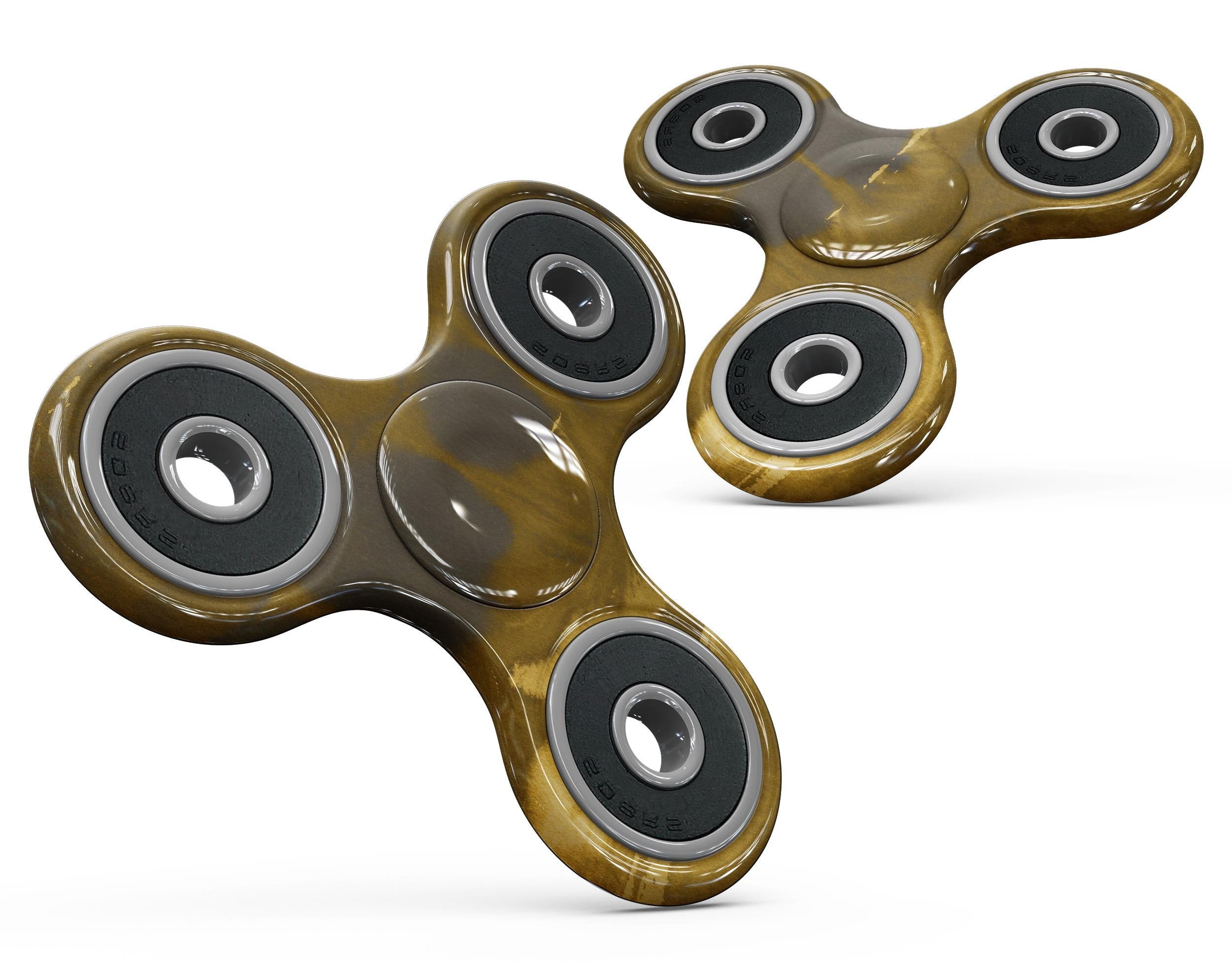 Dark Gray and Gold Cavern Full-Body Fidget Spinner Skin-Kit