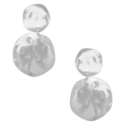 Double disc drop earring