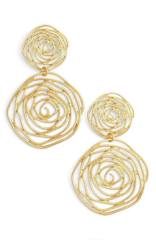 Rose cut out statement earring