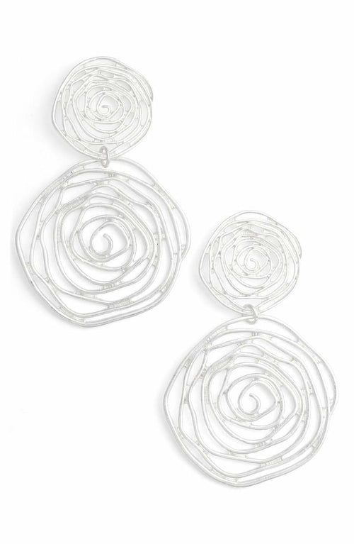 Rose cut out statement earring