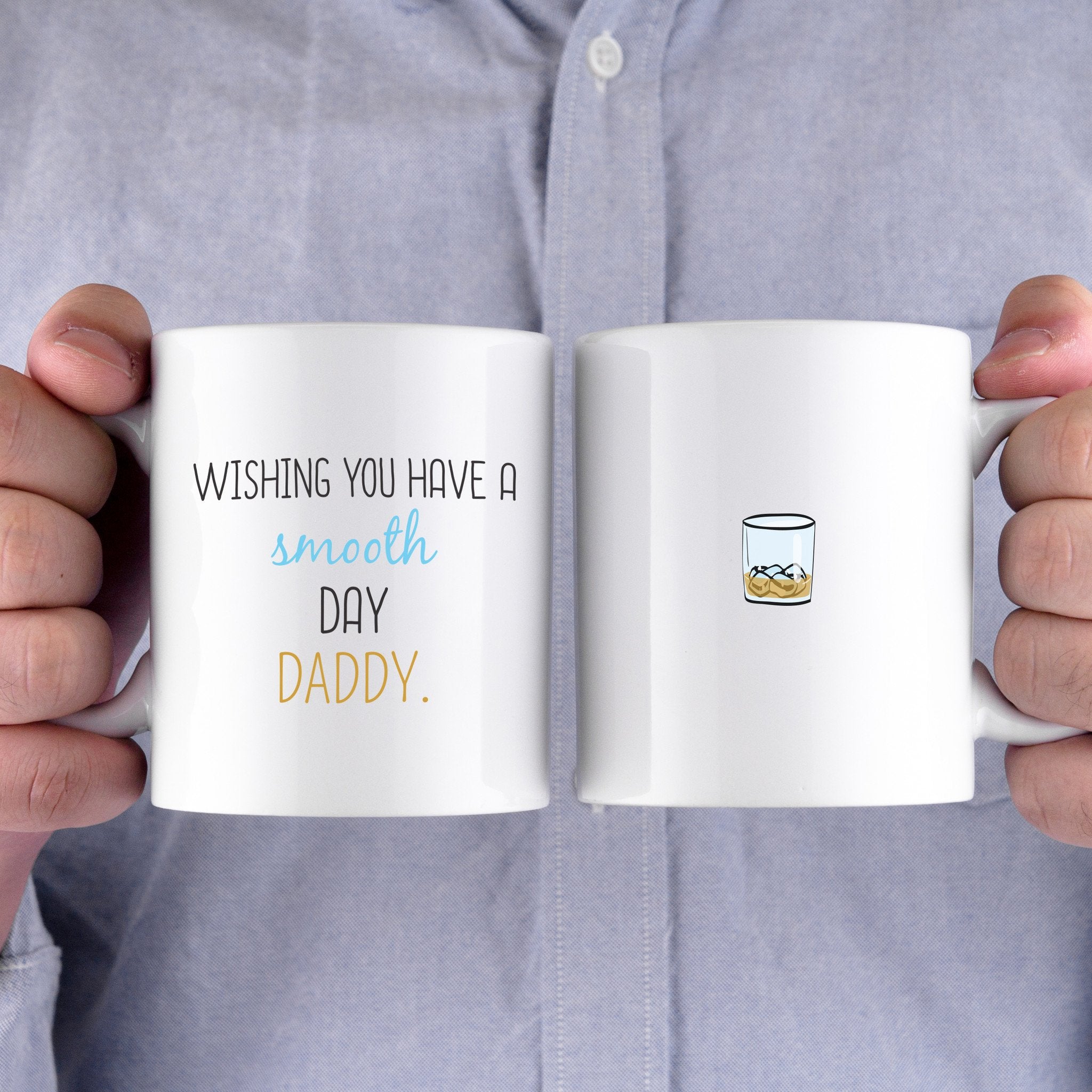 Wishing You Have A Smooth Day Daddy Cute Mug Funny | Teal Tiger