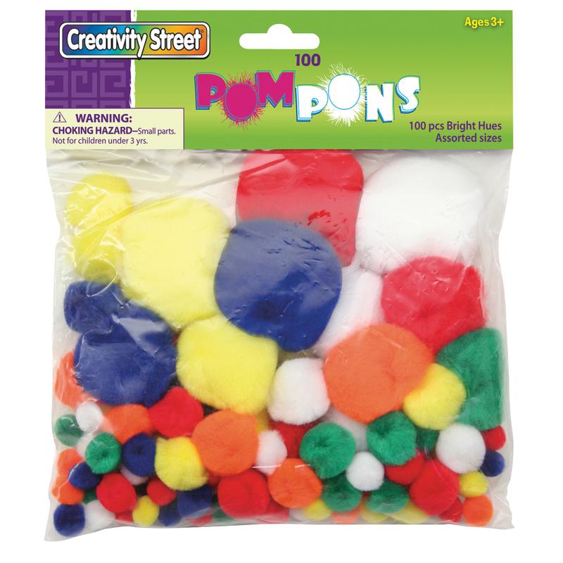 Dixon Ticonderoga PACAC812101 Pom Pons Bright Hues, Assorted Sizes | Rose Chloe