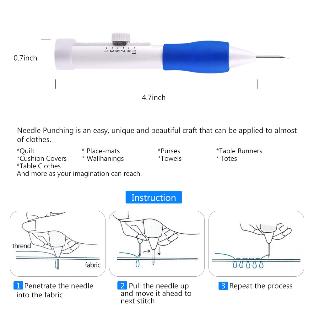 Embroidery Stitching Punch Needle with Patterns