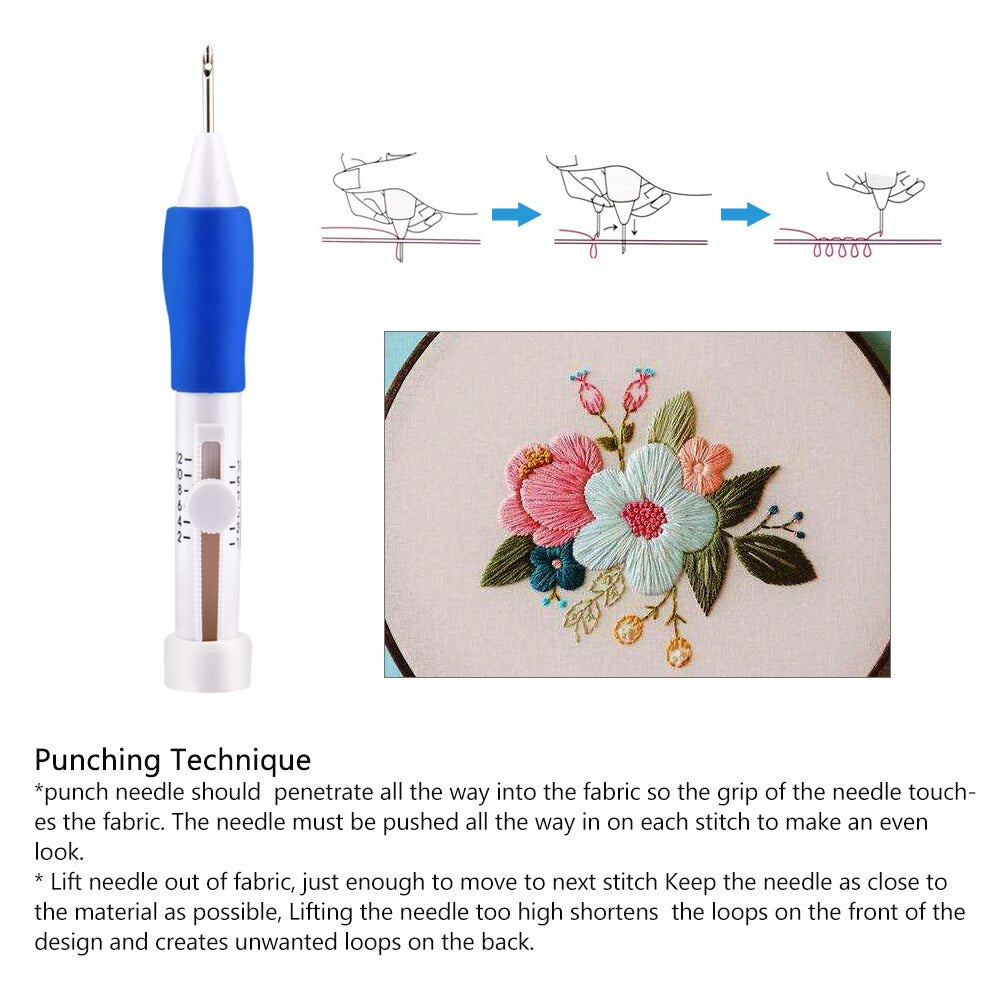 Embroidery Stitching Punch Needle with Patterns