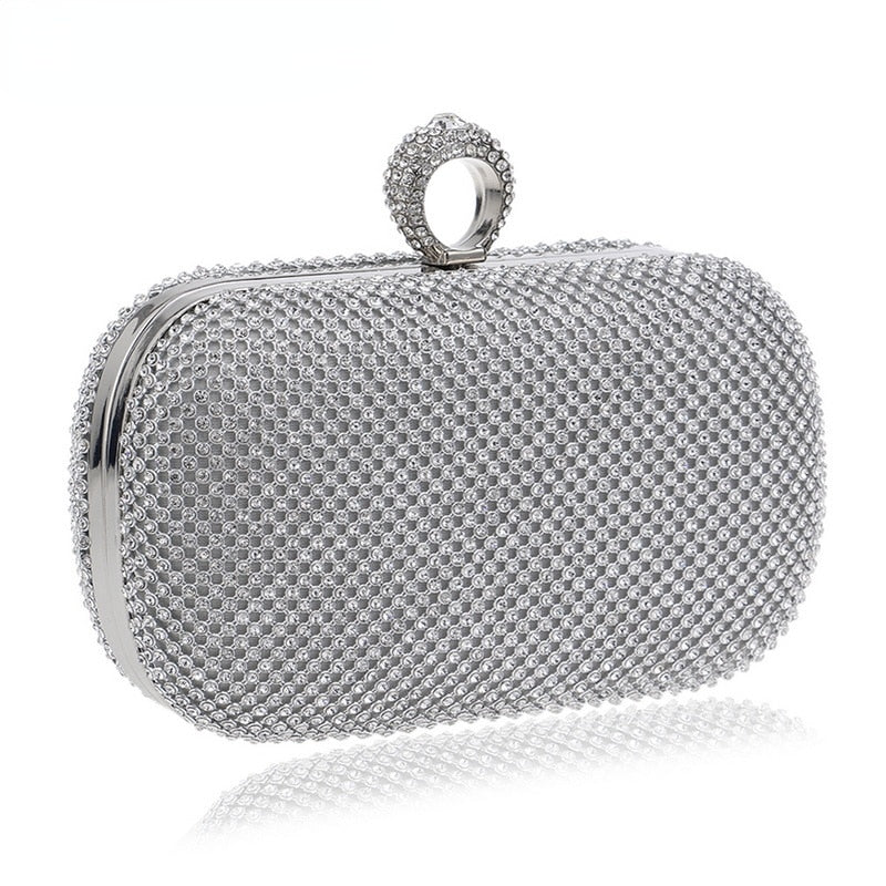 Evening Clutch Bags Diamond-Studded Evening Bag With Chain Shoulder