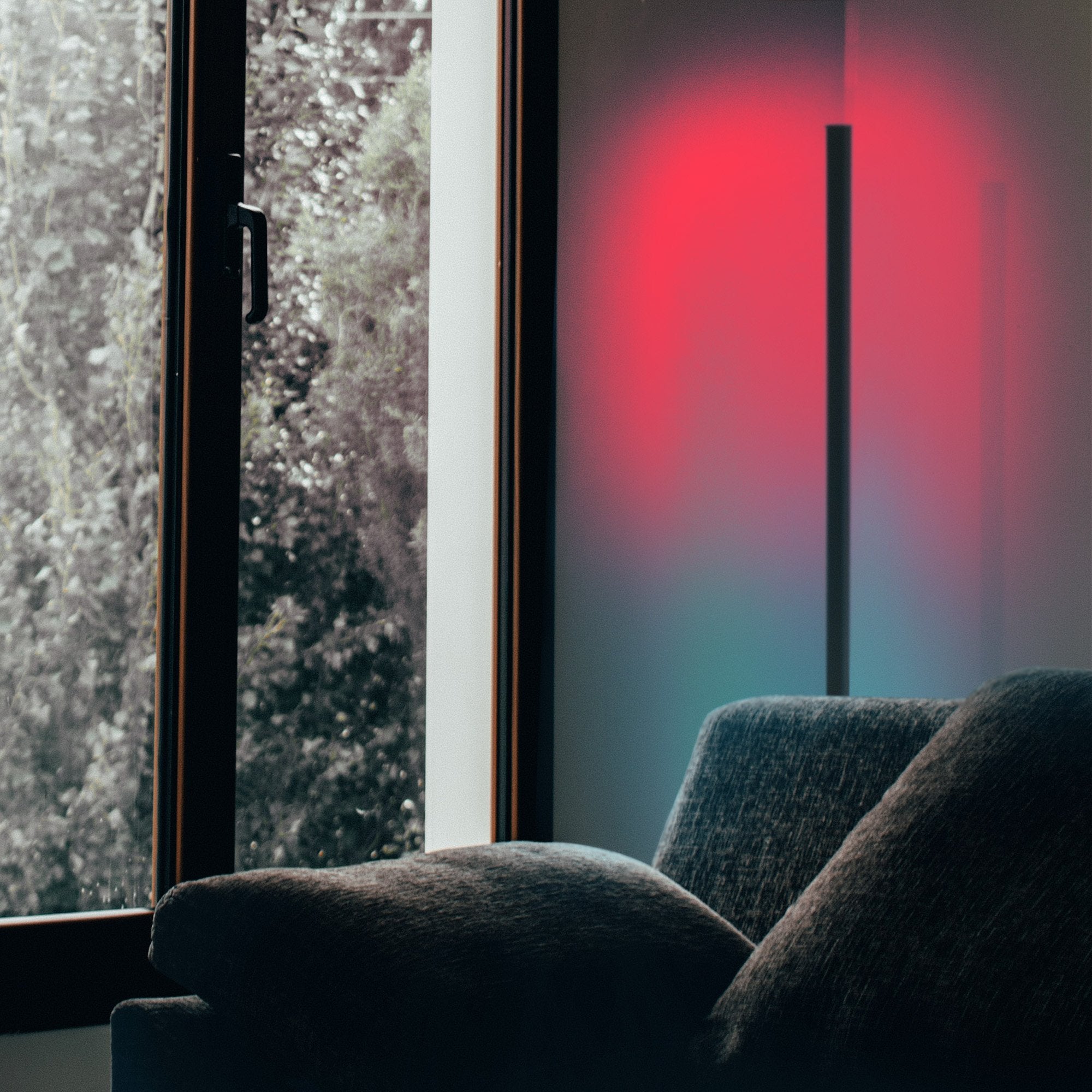 Corner Floor Lamp, Minimalist RGB LED Light