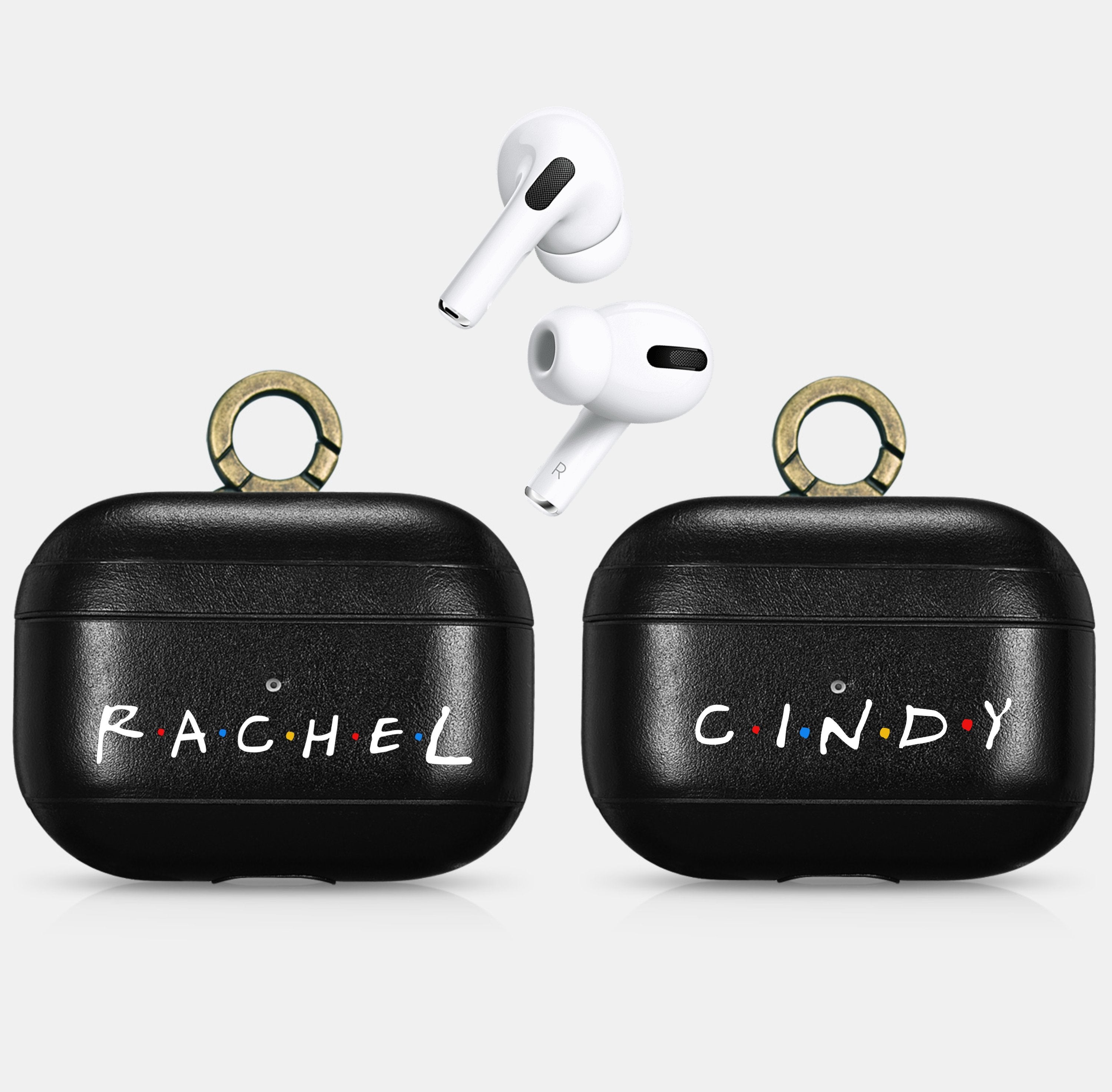 AirPods PRO FRIENDS TV Show Custom Name Black  Case Personalized