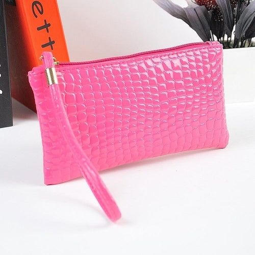 Fahion Handbag Womens Crocodile PU Leather Clutch