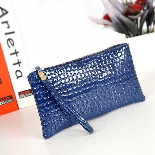 Fahion Handbag Womens Crocodile PU Leather Clutch