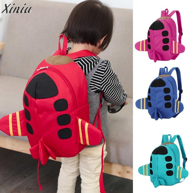 Fashion Backpack Baby kids Boys Girls unique Plane