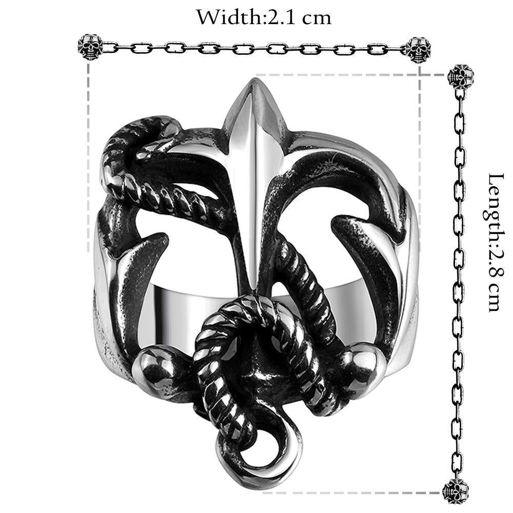 316L Stainless Steel Dragon Sword Men's Ring