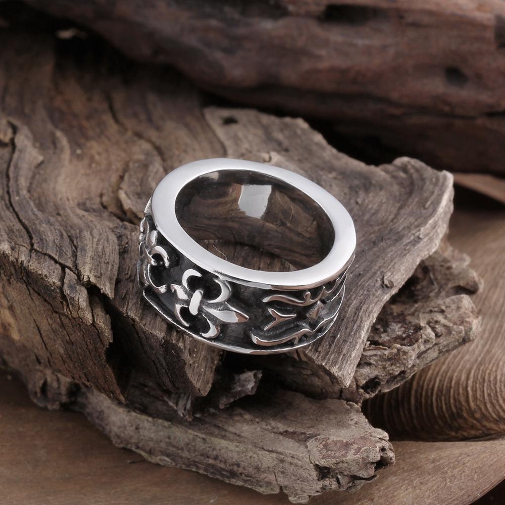 316L Stainless Steel Roman Emblem Ring