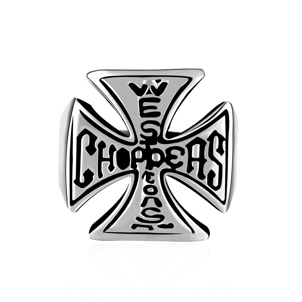 316L Stainless Steel American Riders Statement Ring | Silver Milo