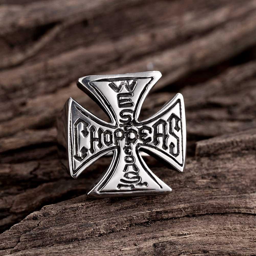 316L Stainless Steel American Riders Statement Ring