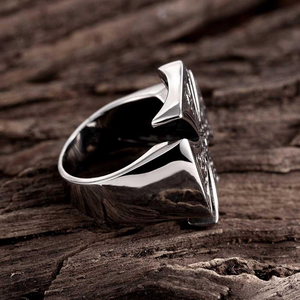 316L Stainless Steel American Riders Statement Ring