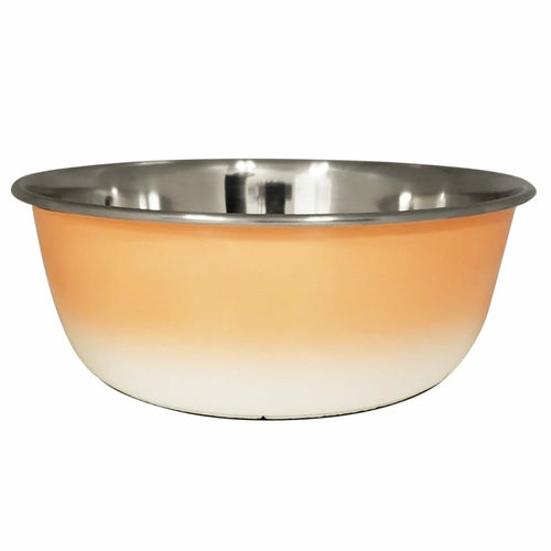 DUROBOLZ Ombre Deep Bowl with Rubber Bottom - Stainless Steel - Coral