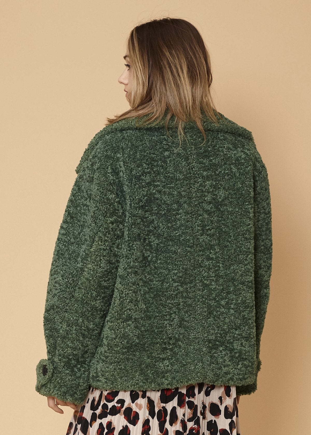 Women's Shearling Coat in Fallforest