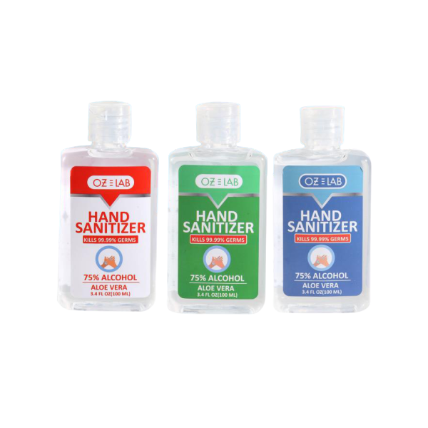 Clear Hand Sanitizer Gel 100mL Set - OZ Lab | Fuchsia Zeus