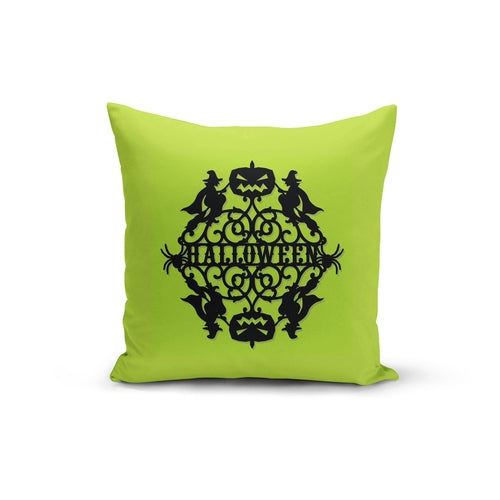 Green Halloween Pillow Cover