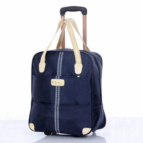 Casual woman travel suitcase portable trolley case rolling suitcase