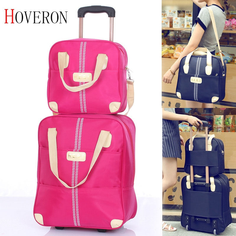Casual woman travel suitcase portable trolley case rolling suitcase