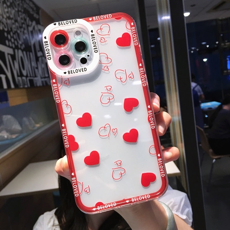 OH Fashion iPhone Case Hearts Clear Case Multiple Colors, 1 Count