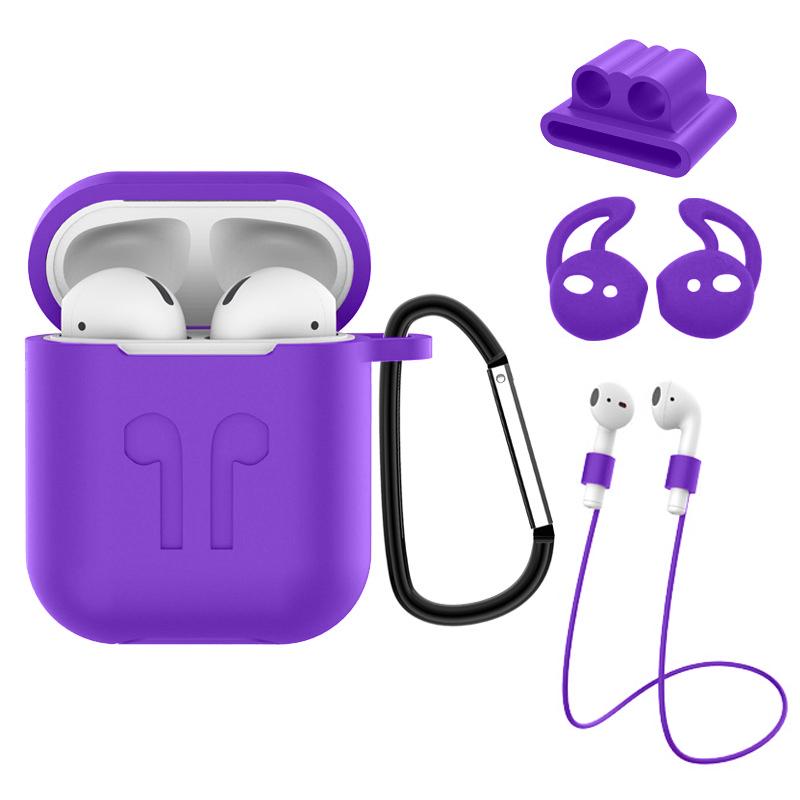 Apple AirPods 1 & 2 Strong Case Gear Bundle 5 in 1 Combo Accessories