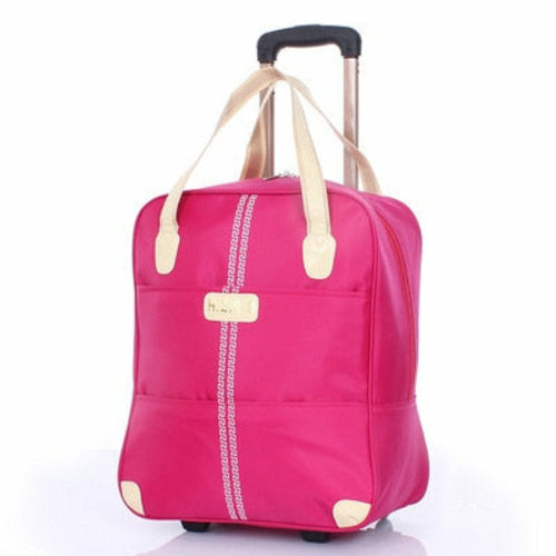 Casual woman travel suitcase portable trolley case rolling suitcase