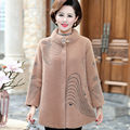 Winter Leopard Print Jacket Women's Stand collar Warm Parkas Outwear