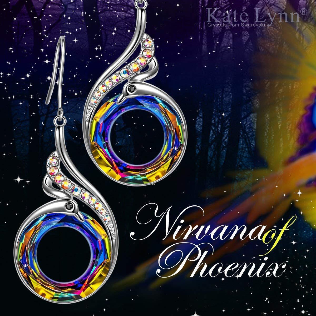 Flaming Phoenix Fire Swirl Drop Earring