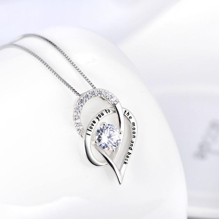 I Love You Necklace in Silver