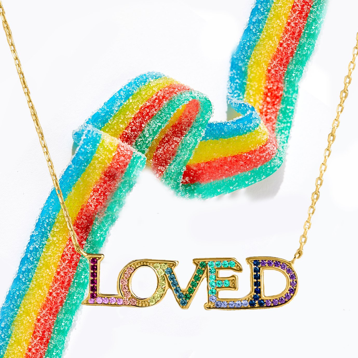 18K Gold Plated Rainbow  Elements Pendant Necklace | Silver Milo