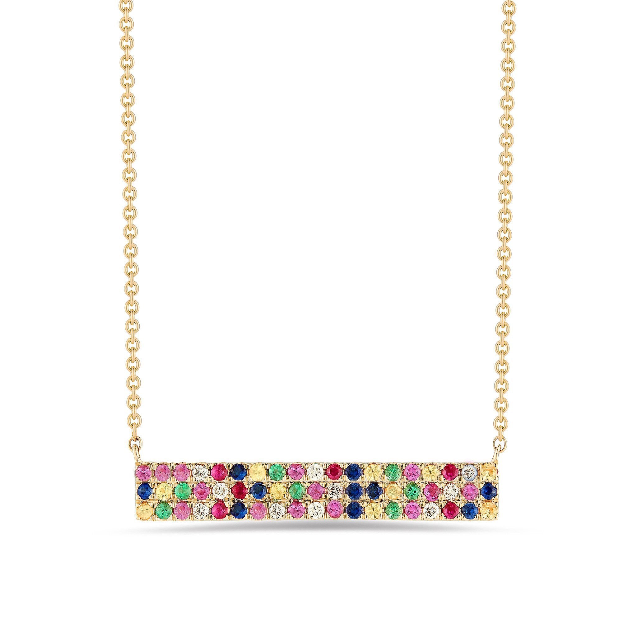 Rainbow  Elements Pendant Necklaces in 14K Gold (Multiple Options) | Silver Milo