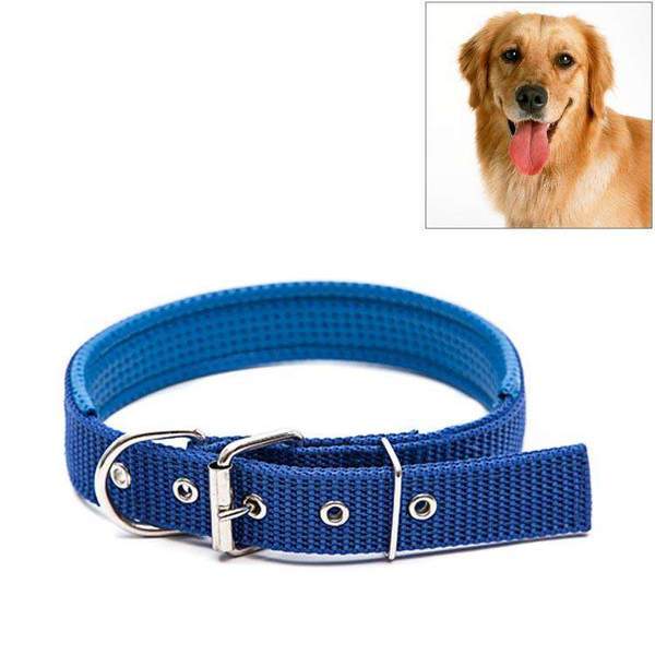 Adjustable Dog Collar with Metal D Ring & Buckle Pet Collars Neck