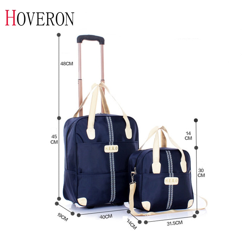 Casual woman travel suitcase portable trolley case rolling suitcase