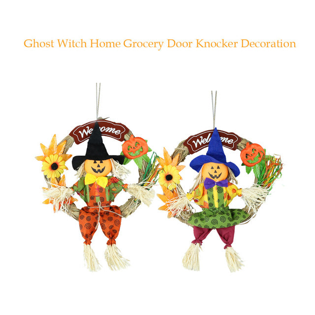 Hallowmas Ghost Witch Home Grocery Door Knocker